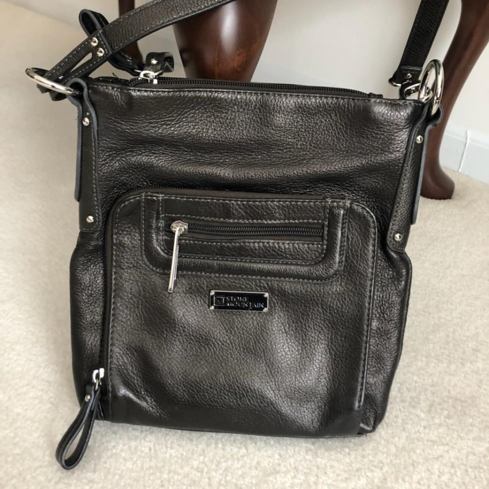 Stone mountain brown leather crossbody